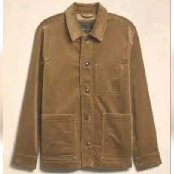 Banana Republic Corteo Corduroy Chore Jacket Shacket Woman Lg Tall Whiskey Brown - Picture 3 of 13